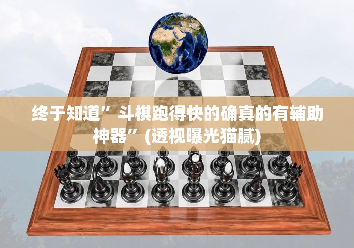 终于知道”斗棋跑得快的确真的有辅助神器”(透视曝光猫腻)